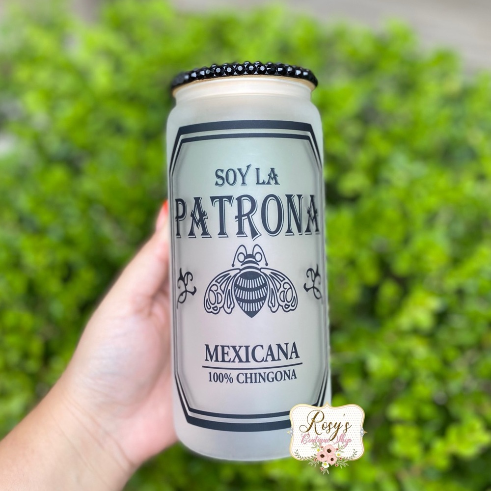 Soy la patrona 100% Chingona 20oz Glass Tumbler